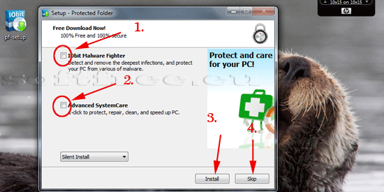 Tutorial IOBit Password Folder instalare opțiuni suplimentare 2